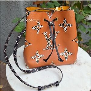 Louis Vuitton Giant Monogram Jungle NeoNoe Drawstring Bucket Crossbody